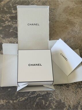 CHANEL White Box with Black Logo and Trim